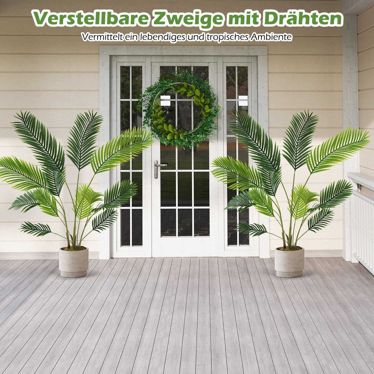 Artificial Areca Palm Set, 140 cm, Indoor Decor