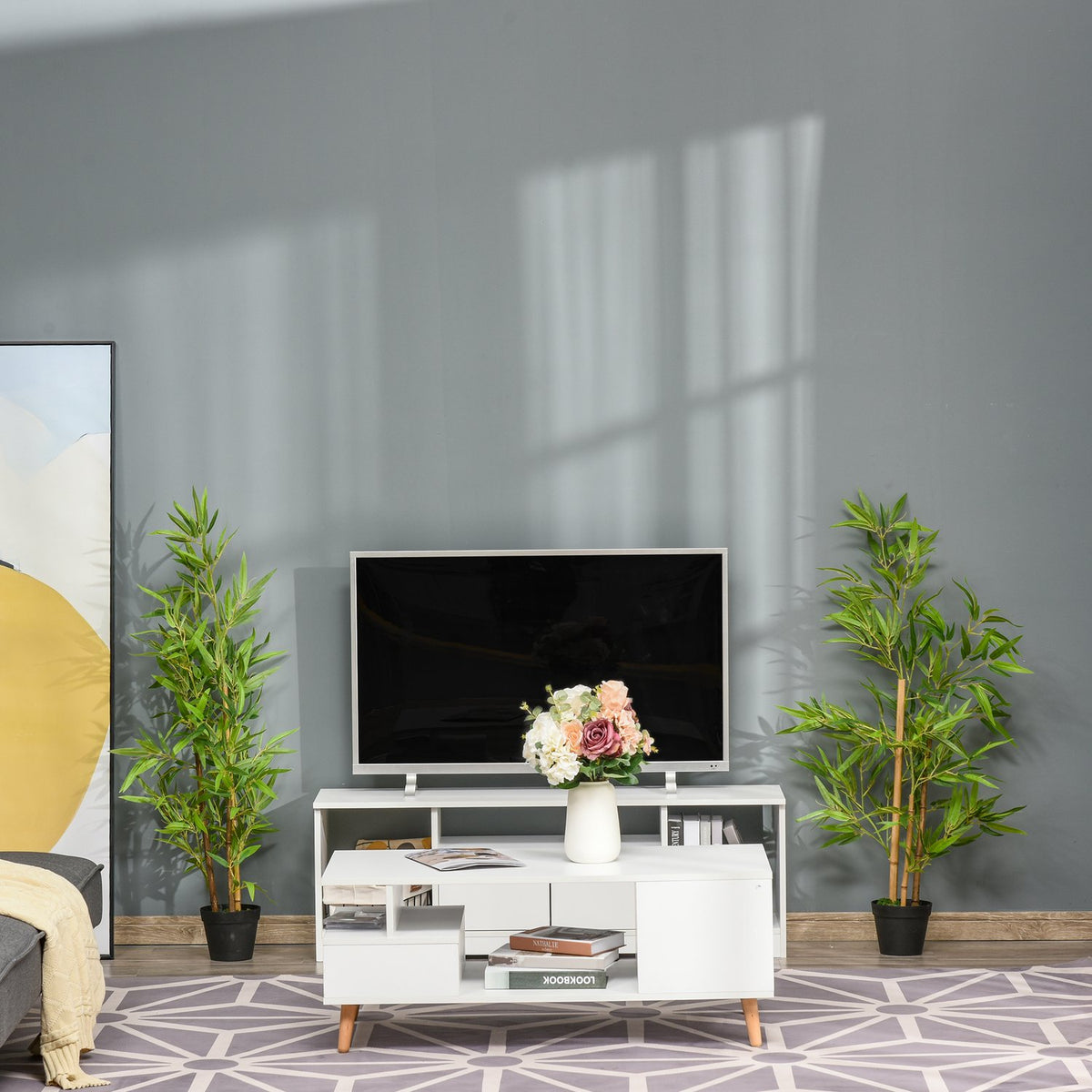 Artificial Bamboo Decorative Artificial Plant, Lifelike Tree Decoration, 120Cm, Indoor