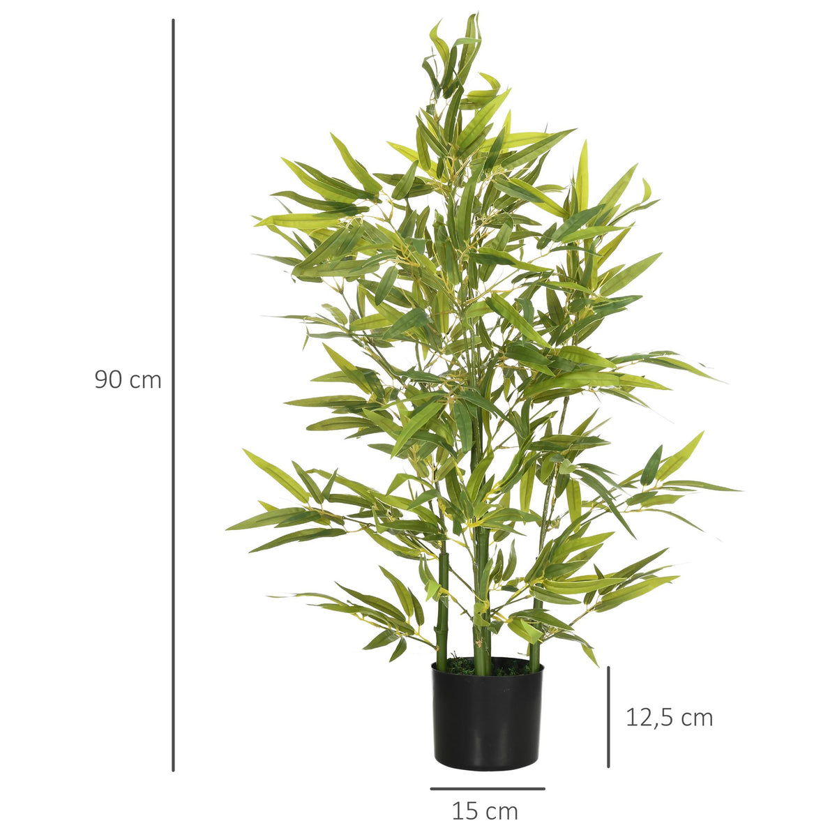 Artificial Bamboo Plant, 90 cm, 504 Leaves, Indoor Decor