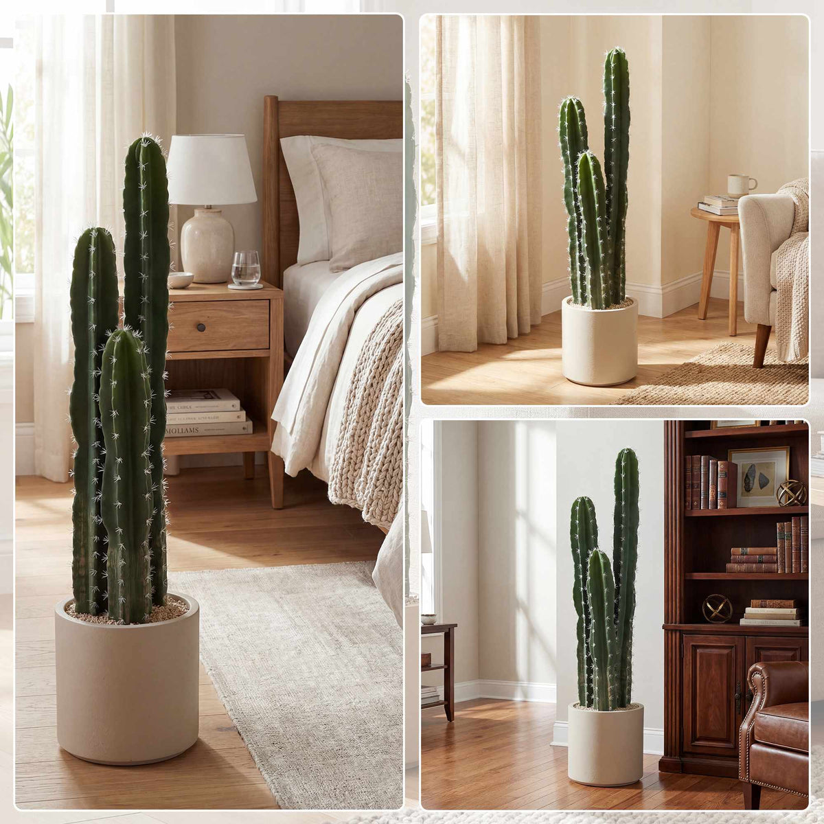 Artificial Cactus Plant, 95 cm, With Pot, Indoor Decor