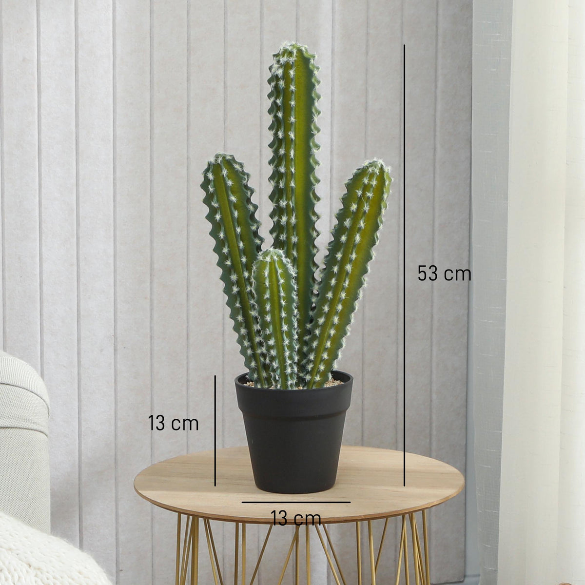 Artificial Cactus Plant in Pot – 53 cm, Maintenance-Free