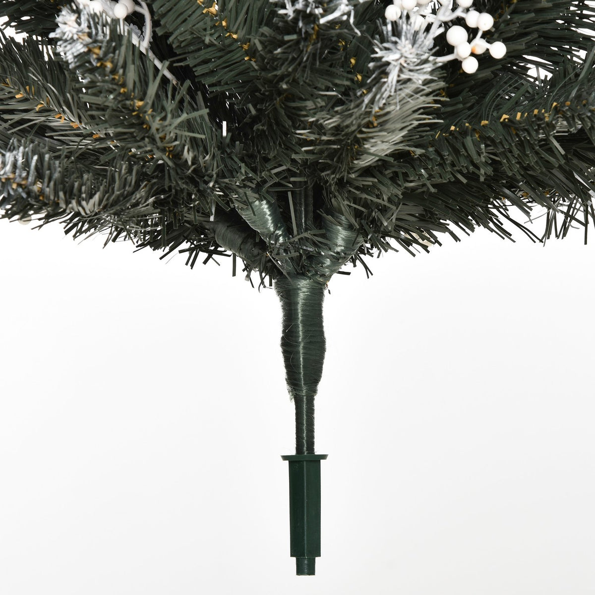 Artificial Christmas Tree 1.2 M Christmas Tree Snow Dipped Design Christmas Tree 222 Branches Flame Retardant Pvc Dark Green Ø60 X 120 Cm