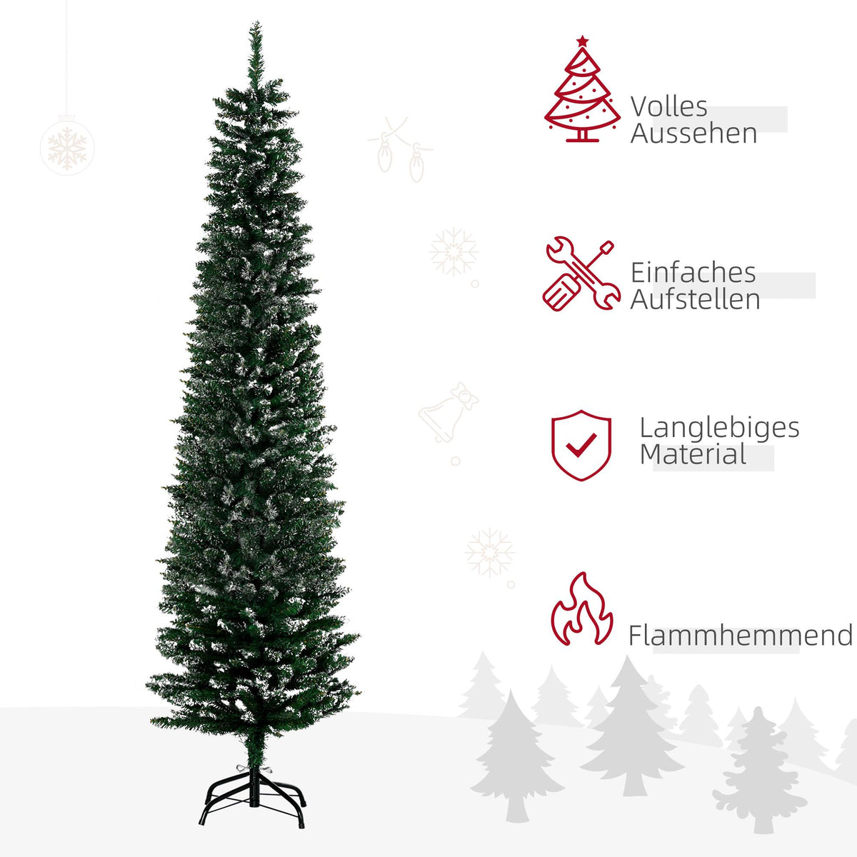 Artificial Christmas Tree, 190 cm, Realistic, Fireproof