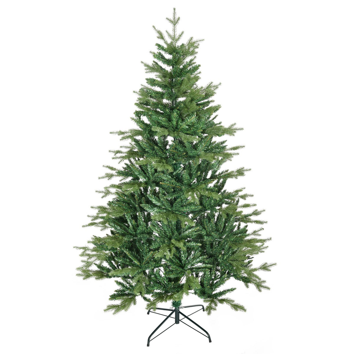 Artificial Christmas Tree 210 Cm With 2551 Branch Tips Christmas Tree With Base Flame-Retardant Pvc Pe Metal Green