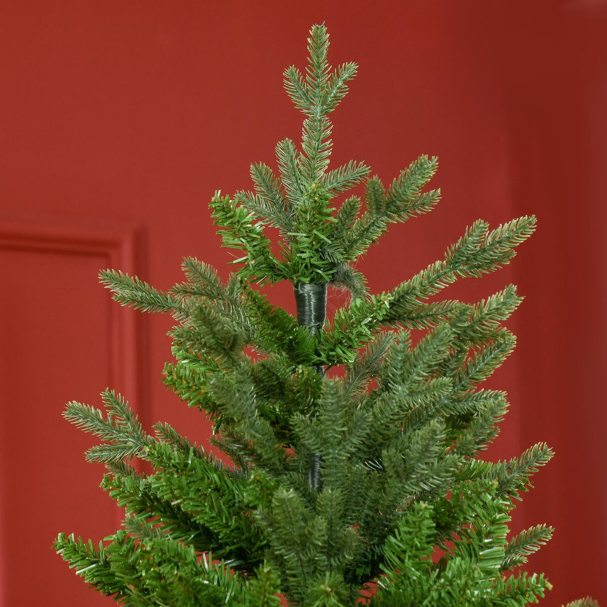 Artificial Christmas Tree 210 Cm With 2551 Branch Tips Christmas Tree With Base Flame-Retardant Pvc Pe Metal Green