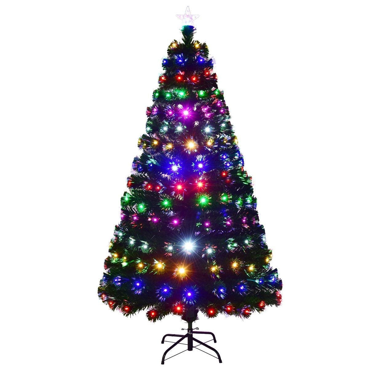 Artificial Christmas Tree 210 cm, 280 LEDs, Metal Stand