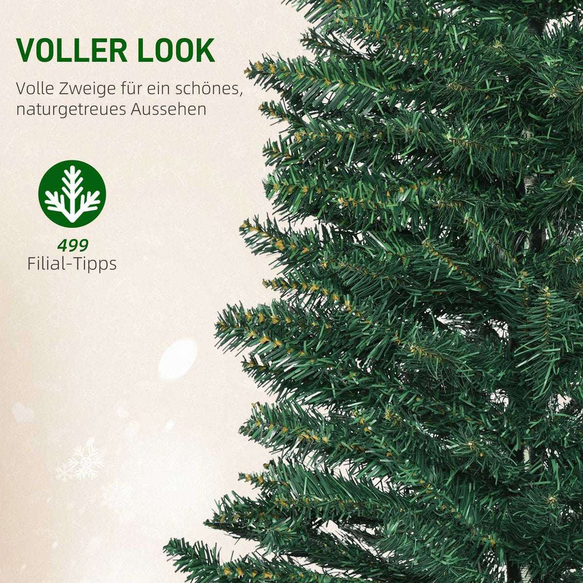 Artificial Christmas Tree, 2.1m, Realistic Plastic Branches