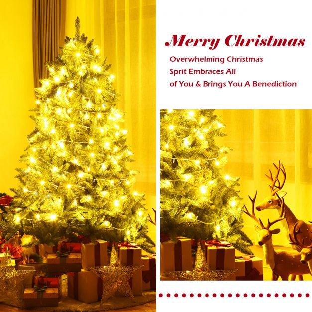 Artificial Christmas Tree 5 Ft, LED Lights, 600 Tips
