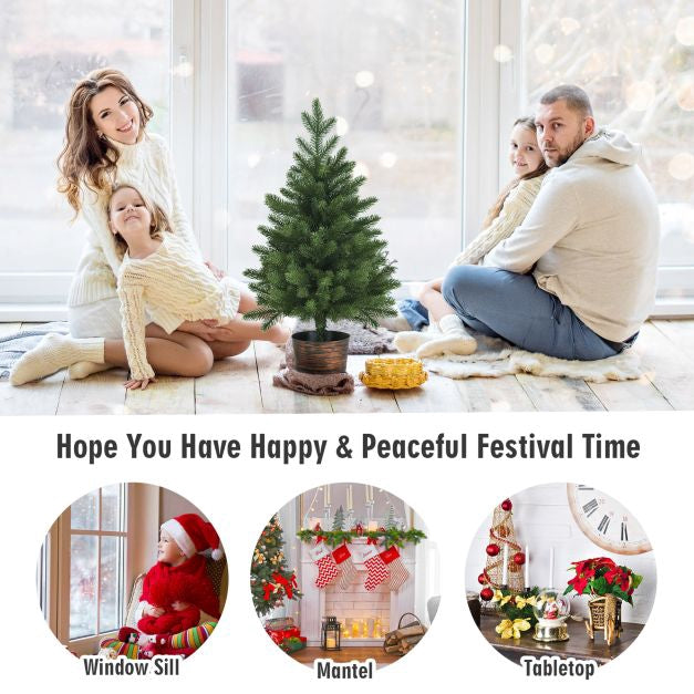 Artificial Christmas Tree 60 cm, Potted, 50 Tips, PE