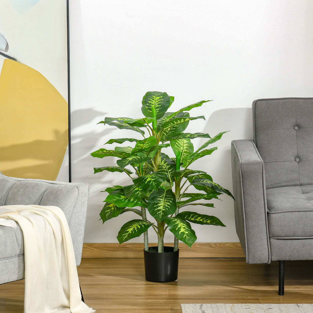 Artificial Dieffenbachia Plant, 95 cm, Indoor/Outdoor