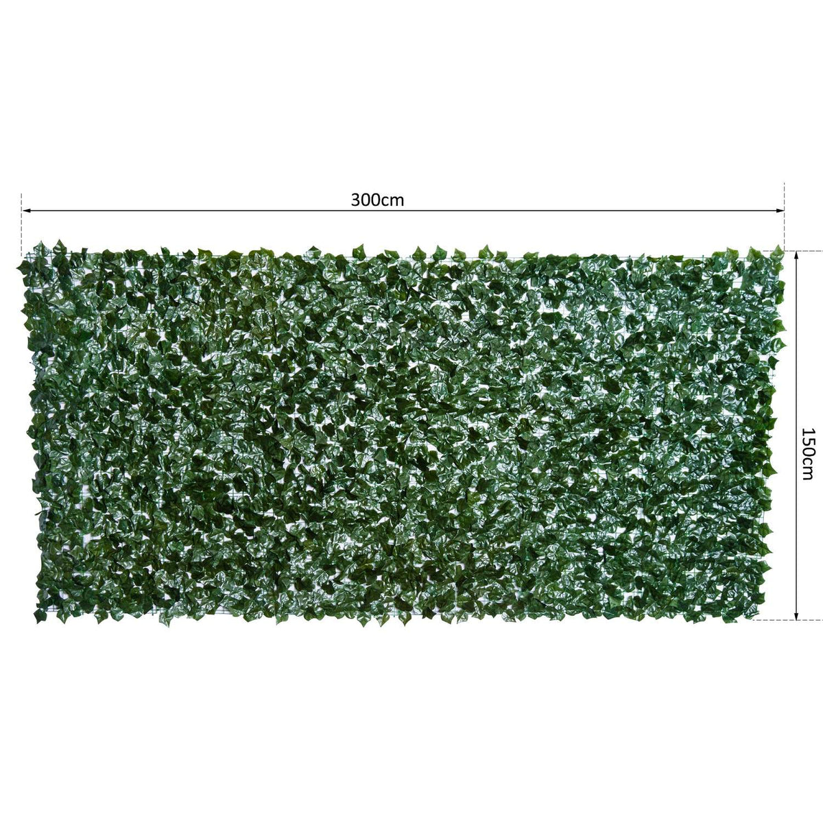 Artificial Hedge Privacy Hedge Plants Hedge Wall Decoration Dark Green 300 X 150 Cm