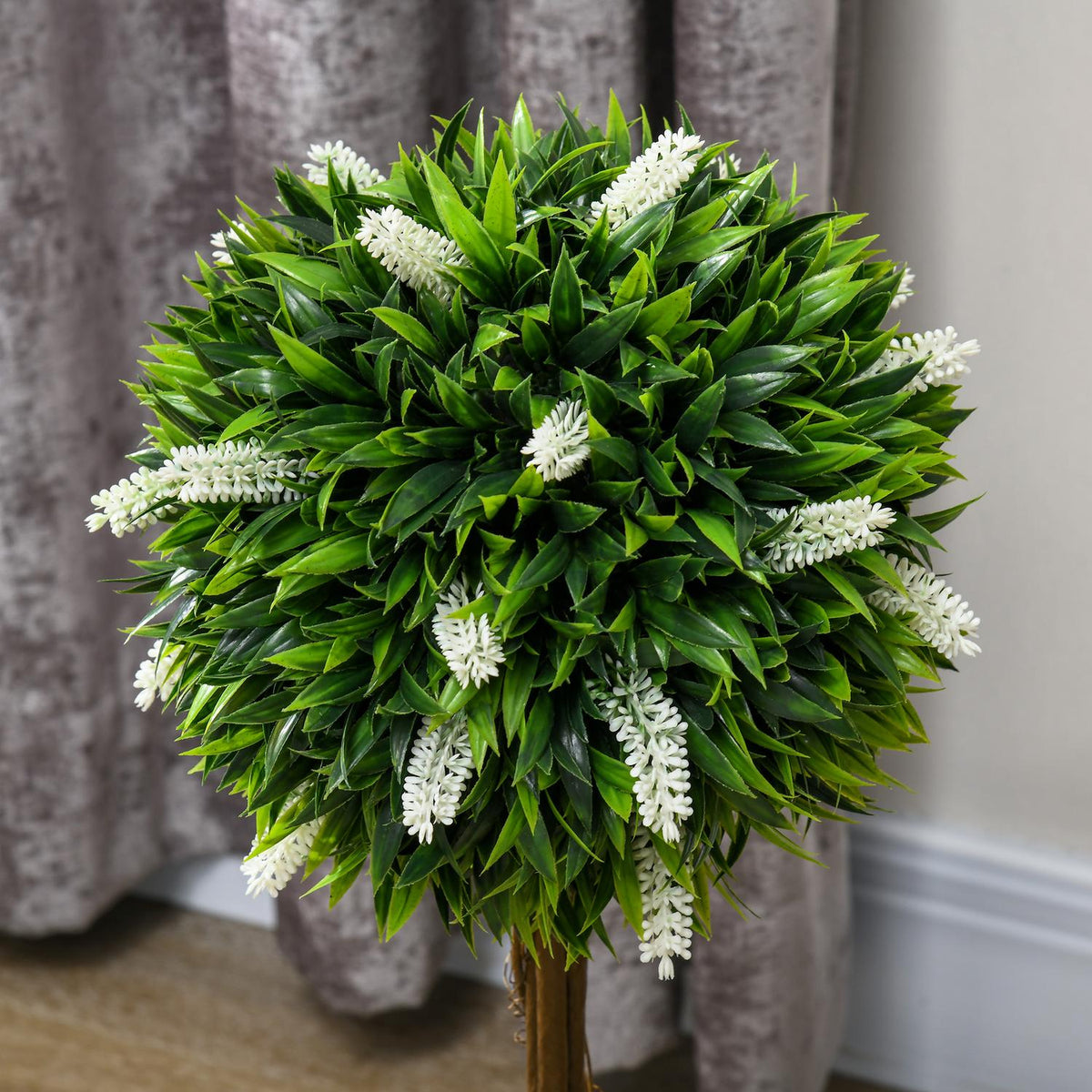 Artificial Lavender Set of 2 Large 60 cm Artificial Plants, Artificial Plants in Pot, Plastic Artificial Flower Like Real for Living Room Bedroom Office Garden Modern Decoration