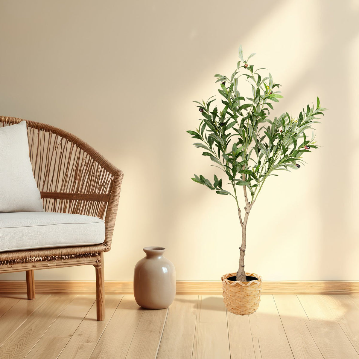 Artificial Olive Tree in Pot – Realistic Design, Low Maintenance