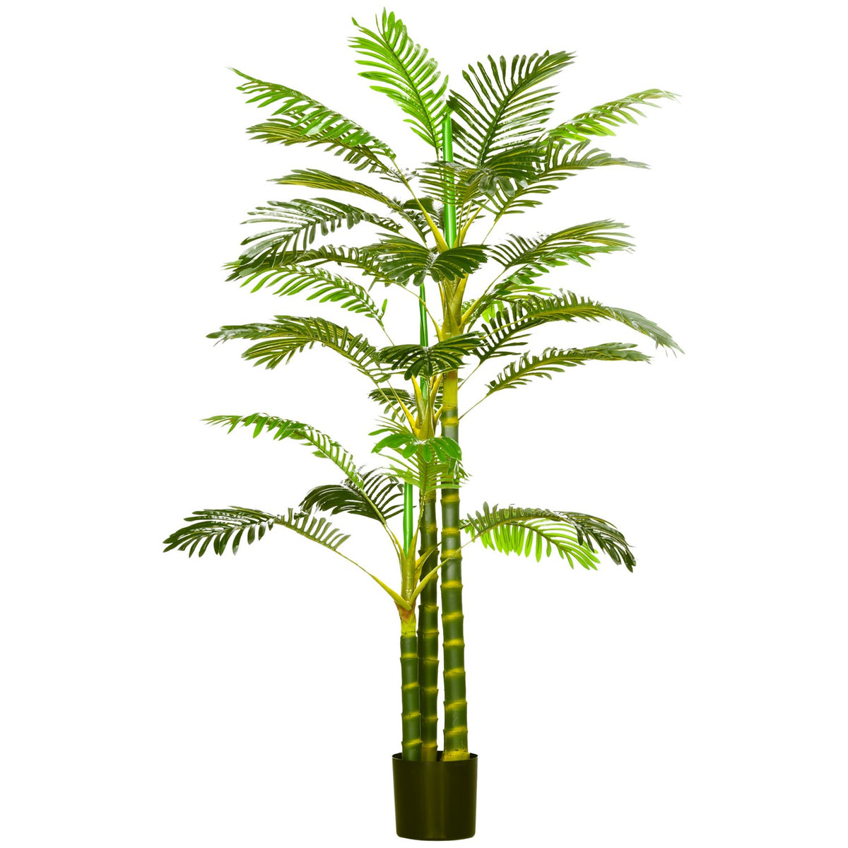 Artificial Palm Tree 190 cm Artificial Plant, Plastic Artificial Plants in Pot Artificial Palm, Fake Plant for Living Room Bedroom Office Garden Modern Decoration Gift