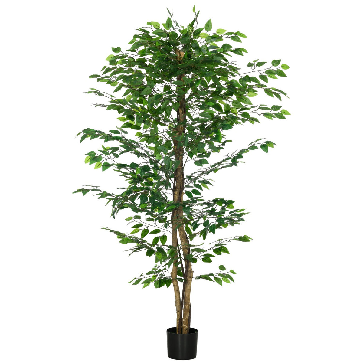 Artificial Plant, 180cm Artificial Plant with Planter, Artificial Moss, Artificial Ficus Artificial Tree, Houseplant for Living Room, Green