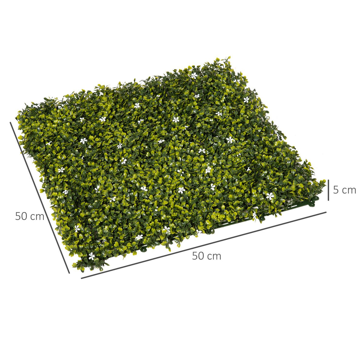 Artificial Plant Wall Pack Of 12 Uv Protection Privacy Screen Milanese Grass Design 50 X 50 Cm Garden Outdoor