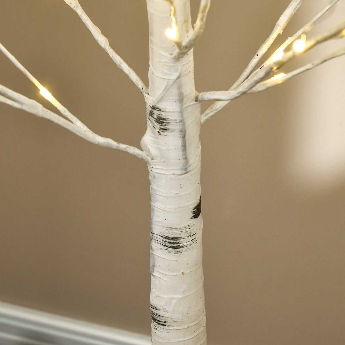 Artificial birch tree 150 cm with LED, Christmas decoration artificial birch for parties, birthdays and weddings