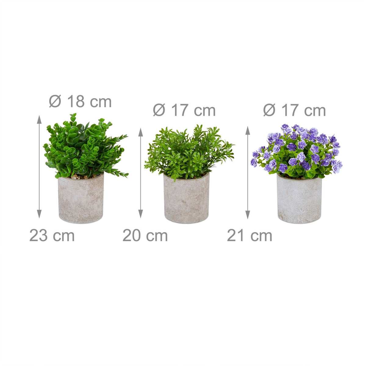 Artificial plants set of 3
