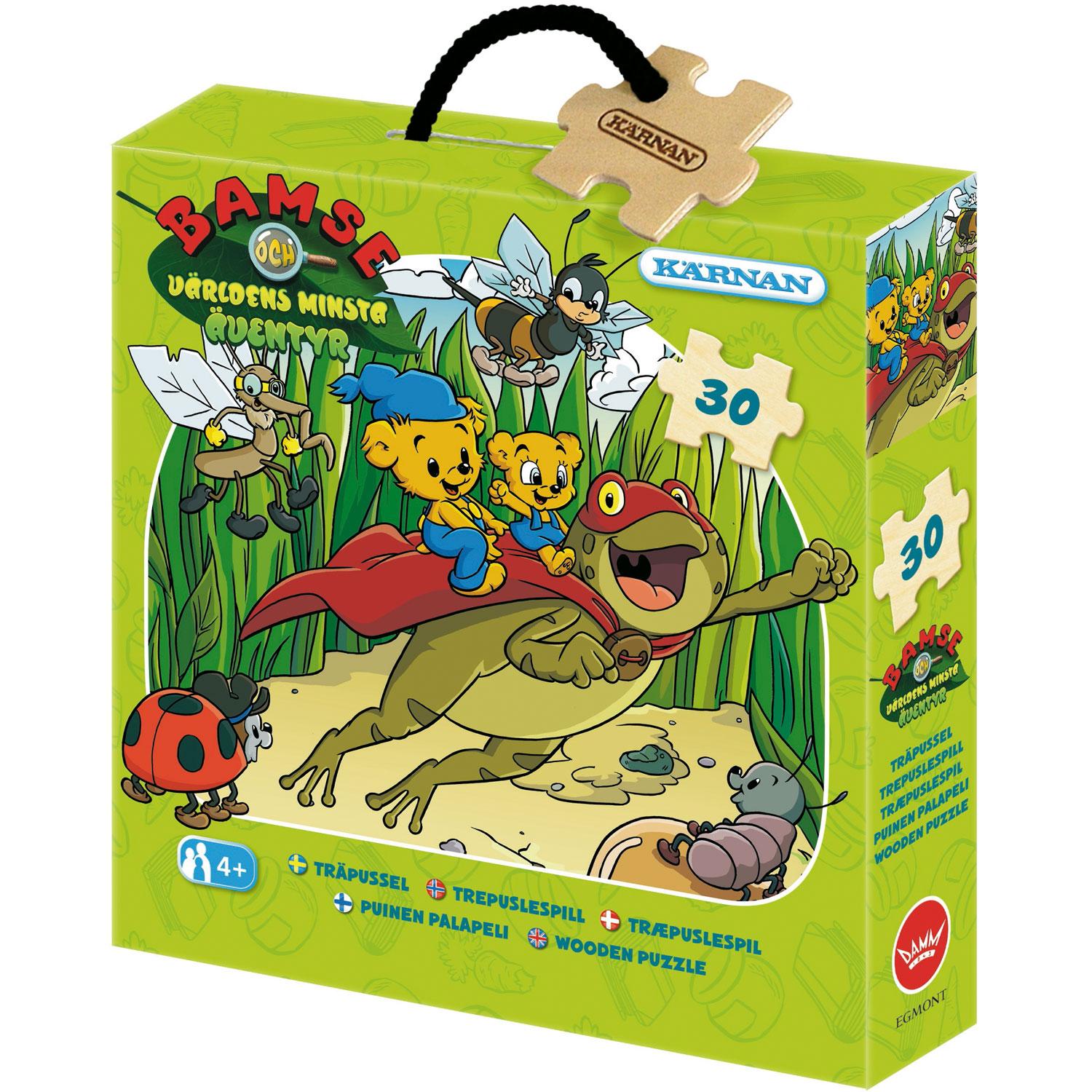 Ash puzzle in wood 30 pieces Bamse and the world's smallest adventure