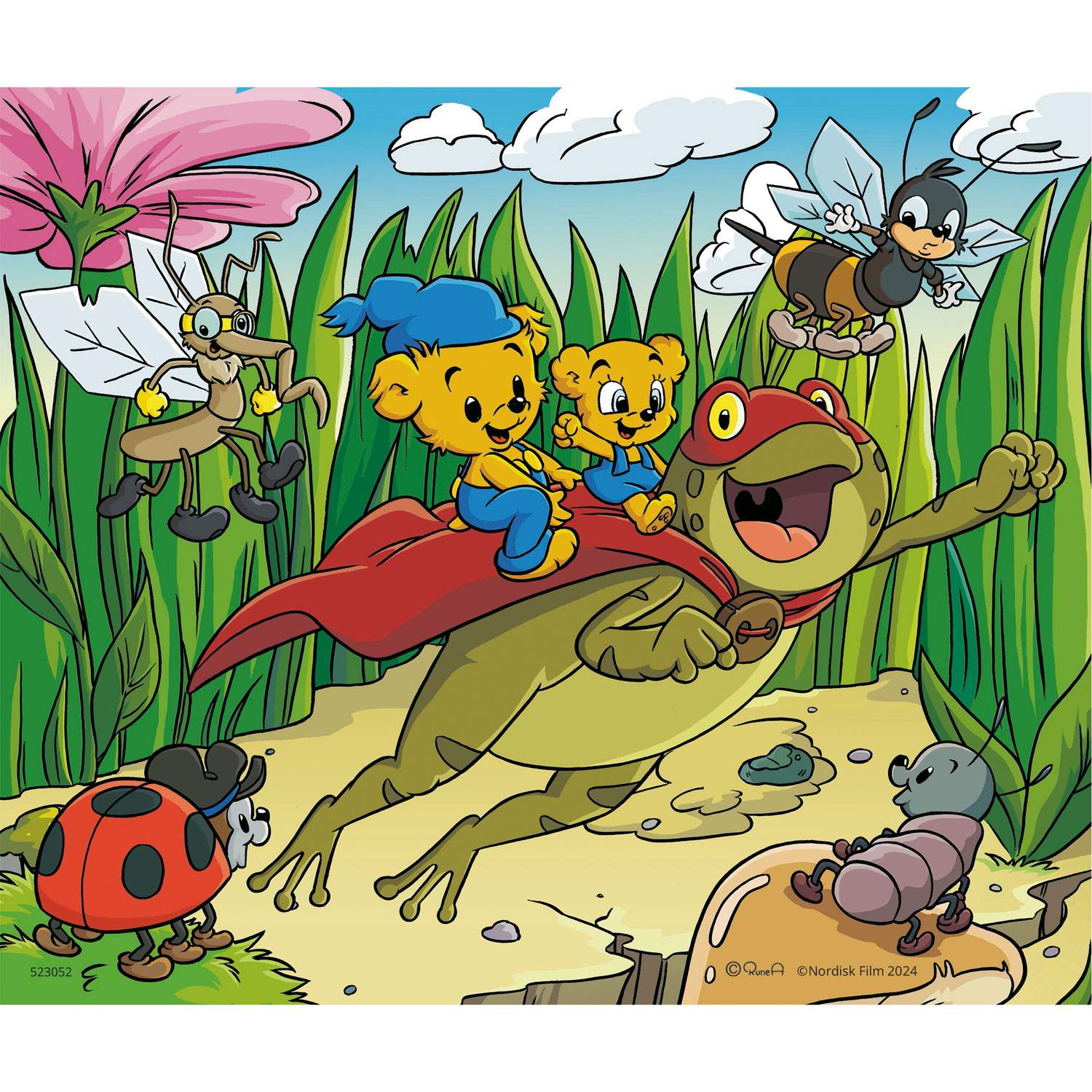 Ash puzzle in wood 30 pieces Bamse and the world's smallest adventure