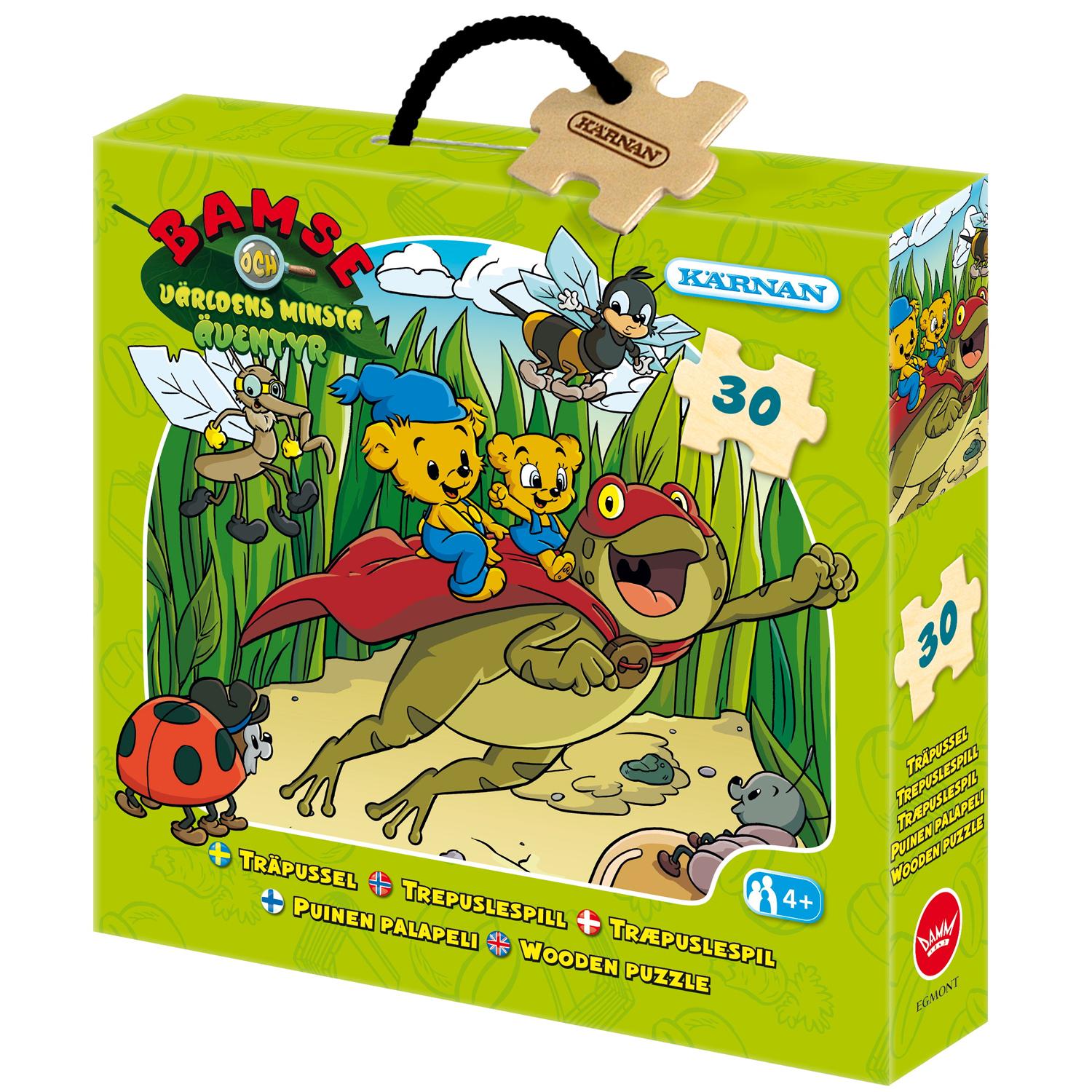 Ash puzzle in wood 30 pieces Bamse and the world's smallest adventure