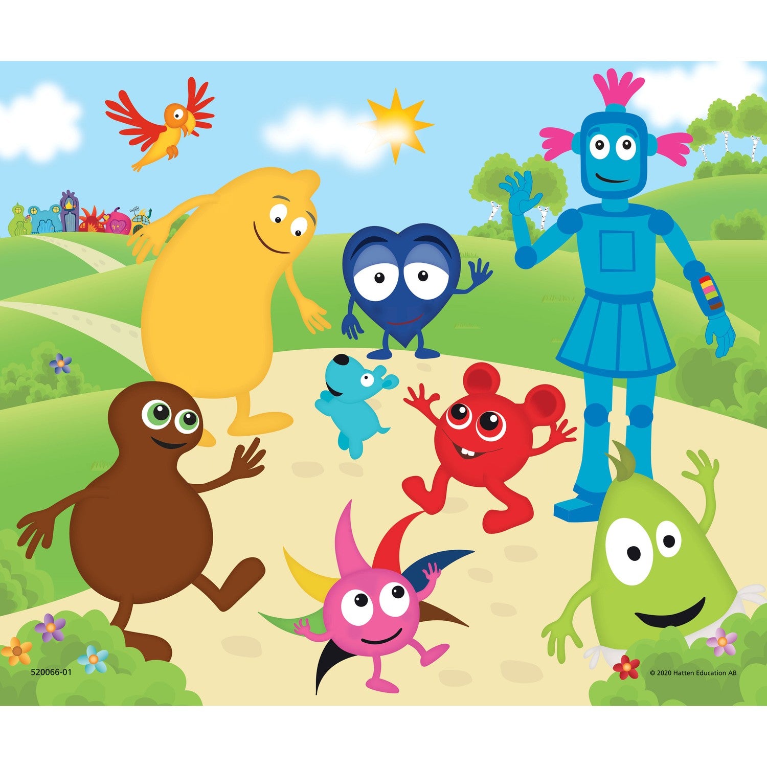 Ash puzzle wooden Babblers 6 pieces