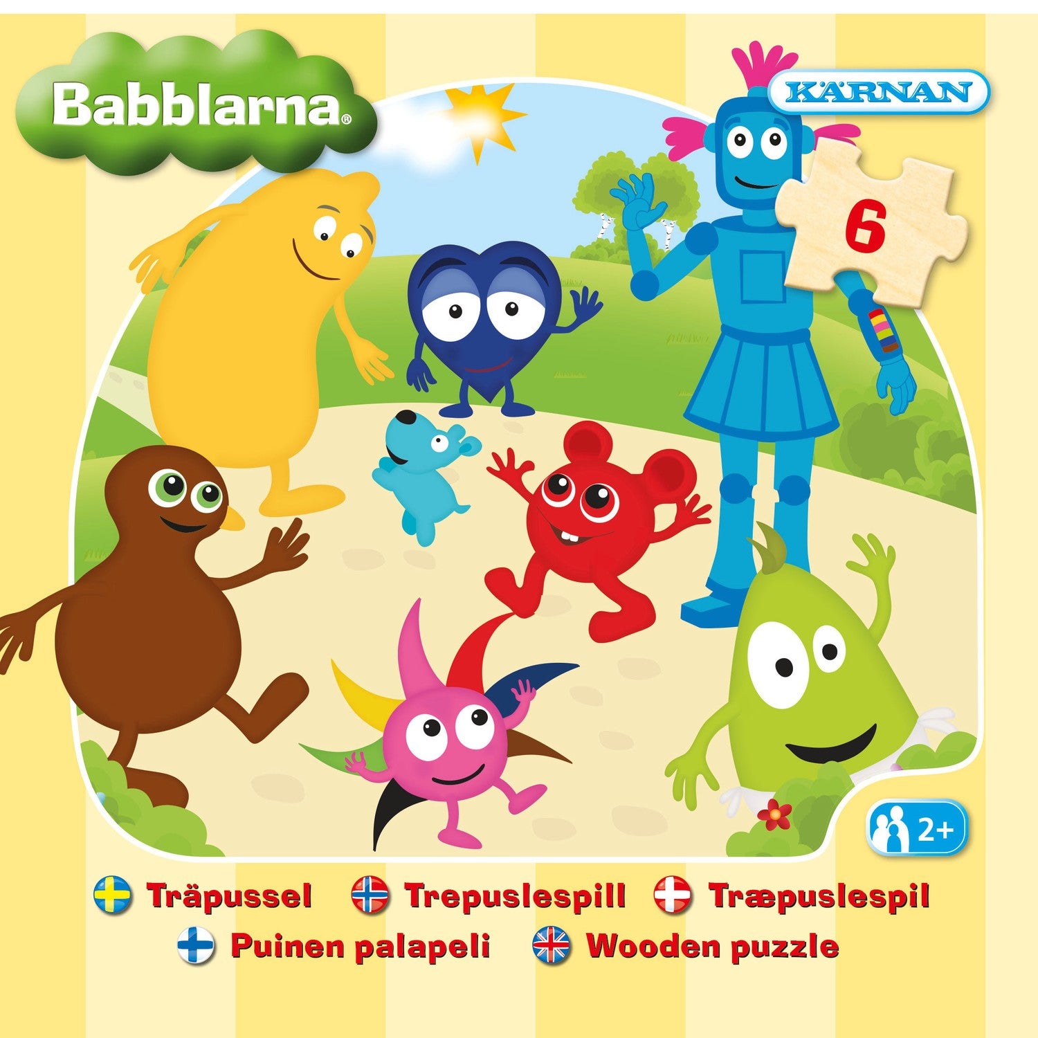 Ash puzzle wooden Babblers 6 pieces