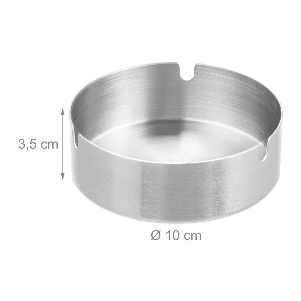 Ashtray in stainless steel, set of 2