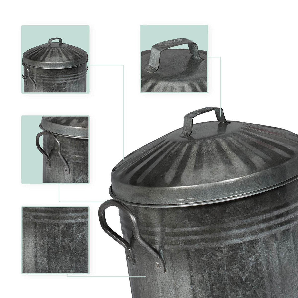 Ashtray with lid 10 l