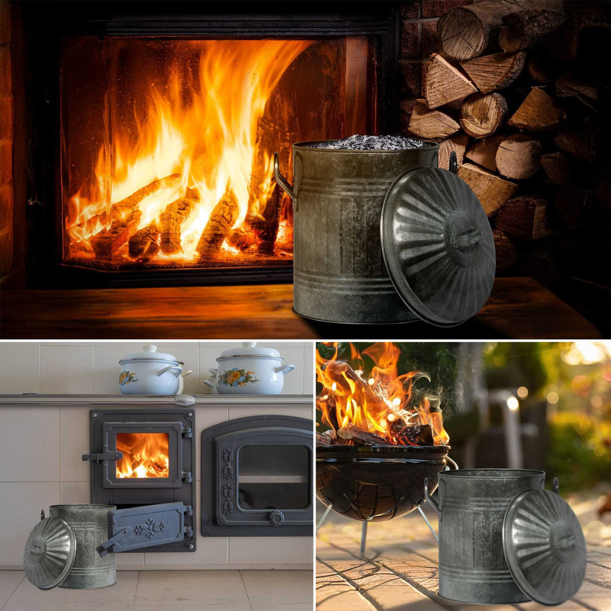 Ashtray with lid 10 l