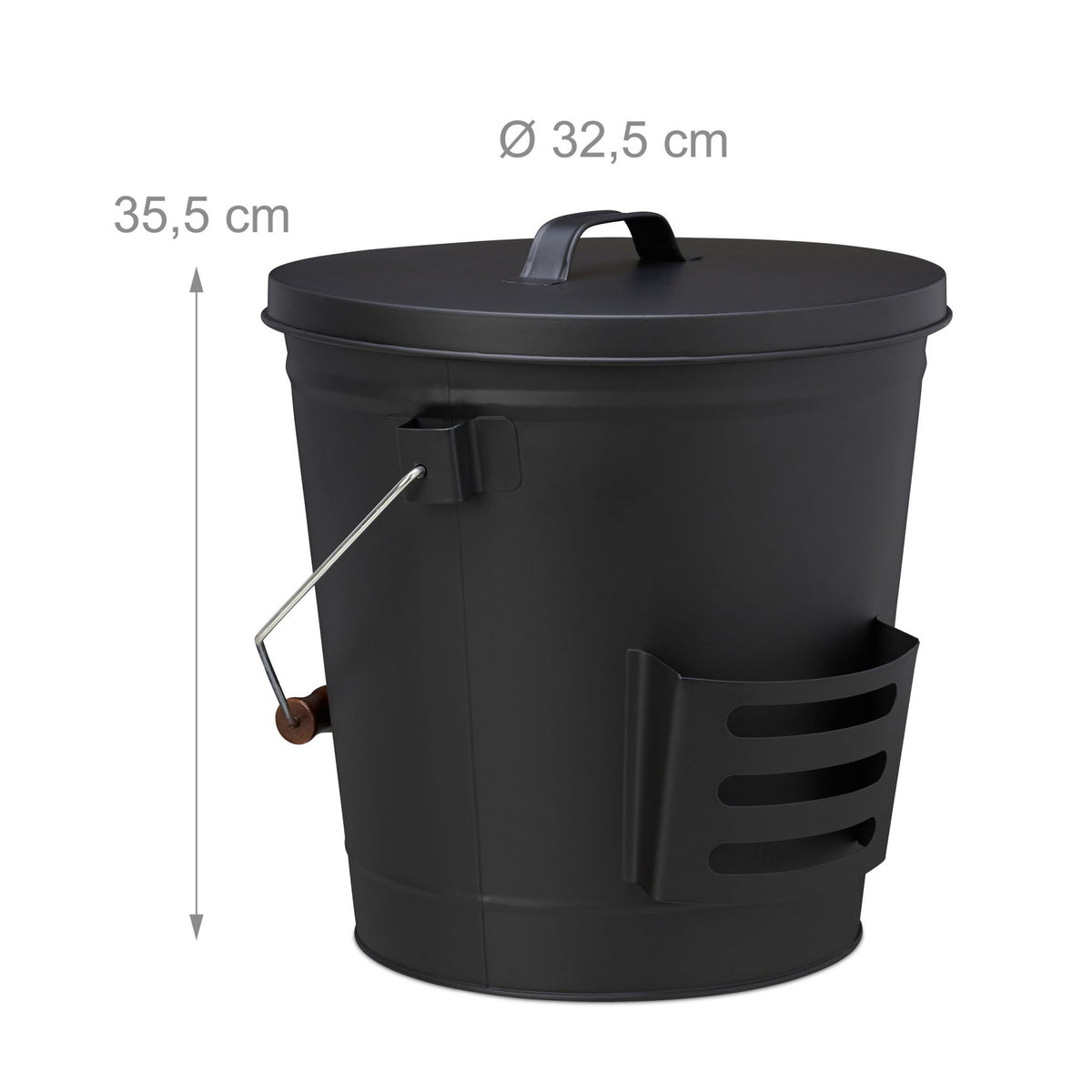 Ashtray with lid and shovel