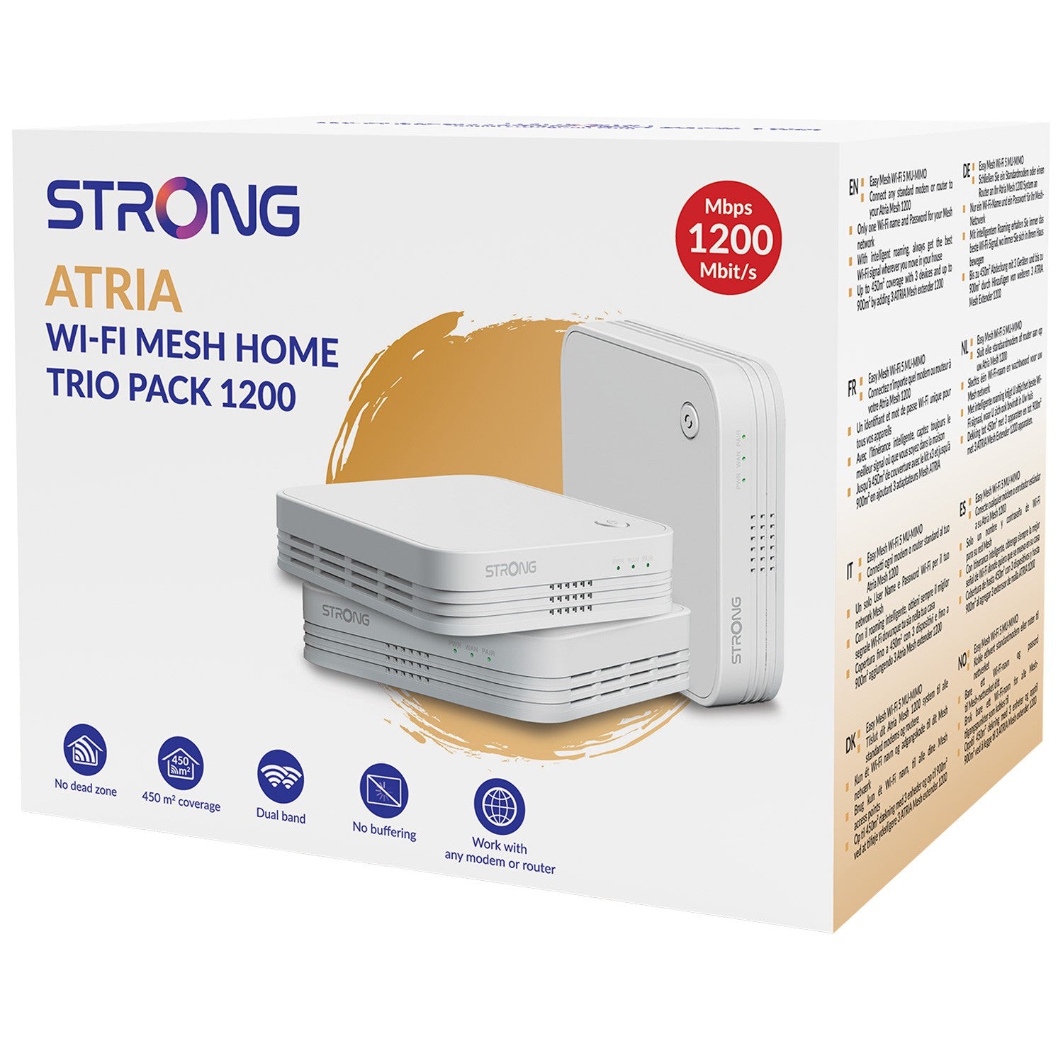 Atria WiFi Mesh 1200 Home kit 2.4+5GHz 3-pack