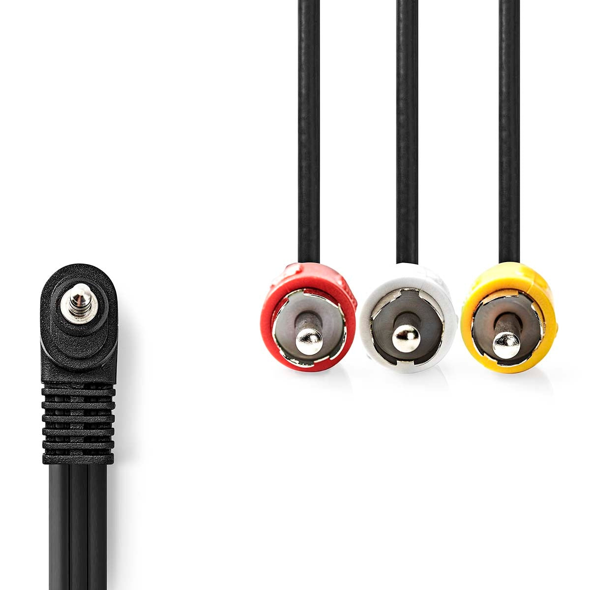 Audio Video Cable | 3.5 mm Male | 3x RCA Male | Nickel Plated | 1.00 m | Round | PVC | Black