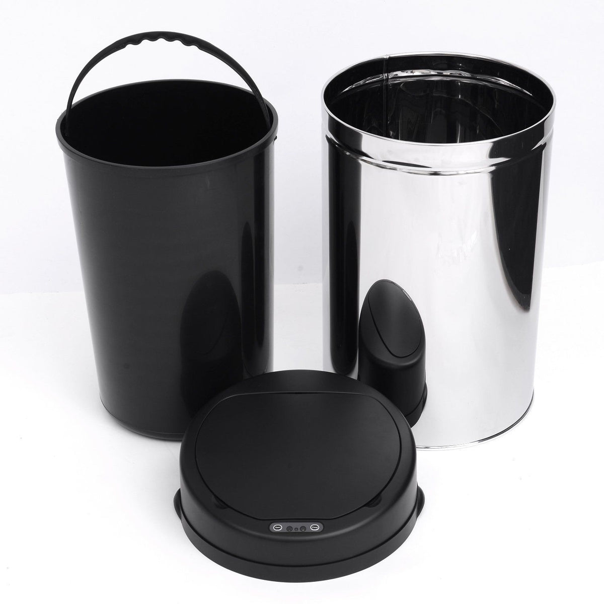 Automatic Sensor Rubbish Bin Ir Sensor, Round, 30L, Optional Inner Bin, Stainless Steel