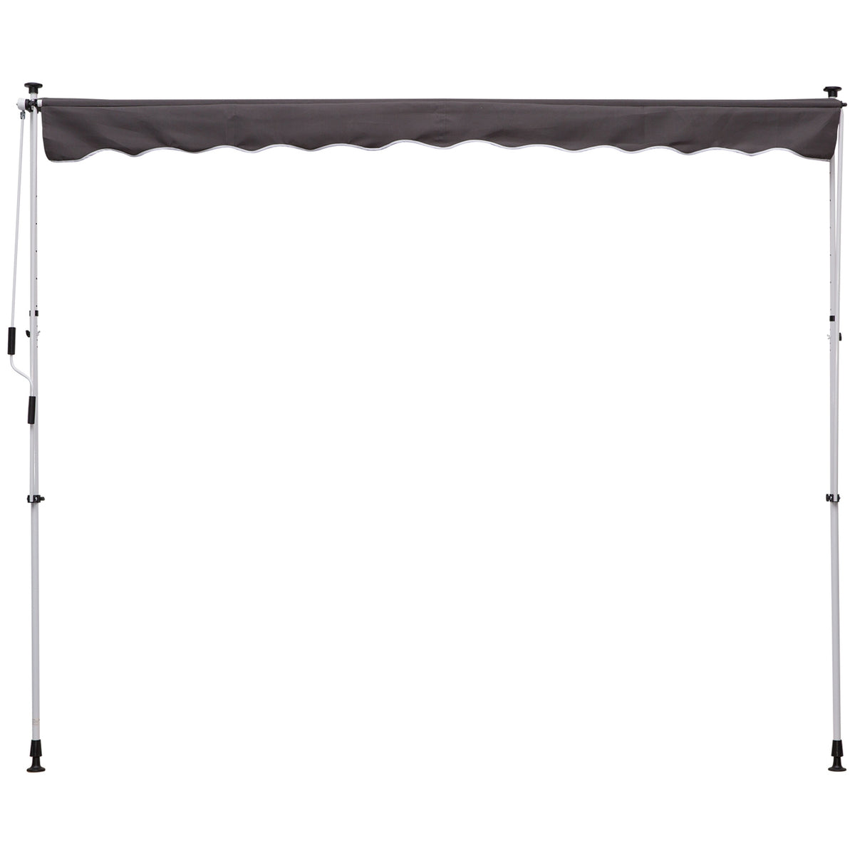 Awning Clamp Awning Folding Arm Awning Sun Protection Folding Arm Hand Crank Balcony Aluminum Gray 300 X 150Cm