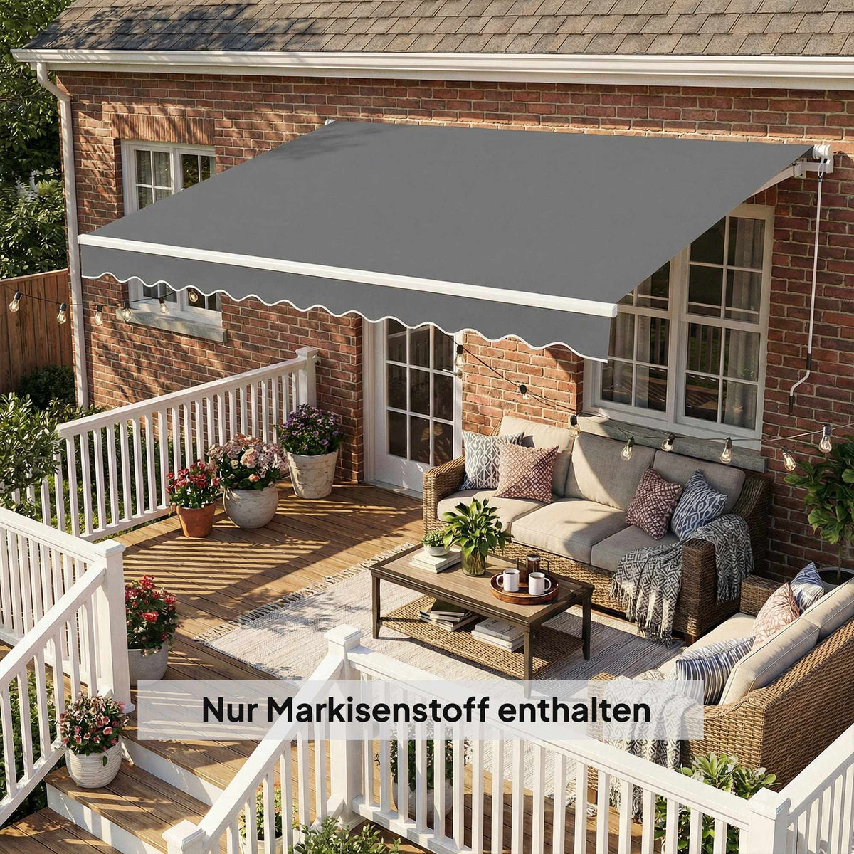 Awning Fabric Replacement, 3.37x2.5m, UPF 50+, Waterproof