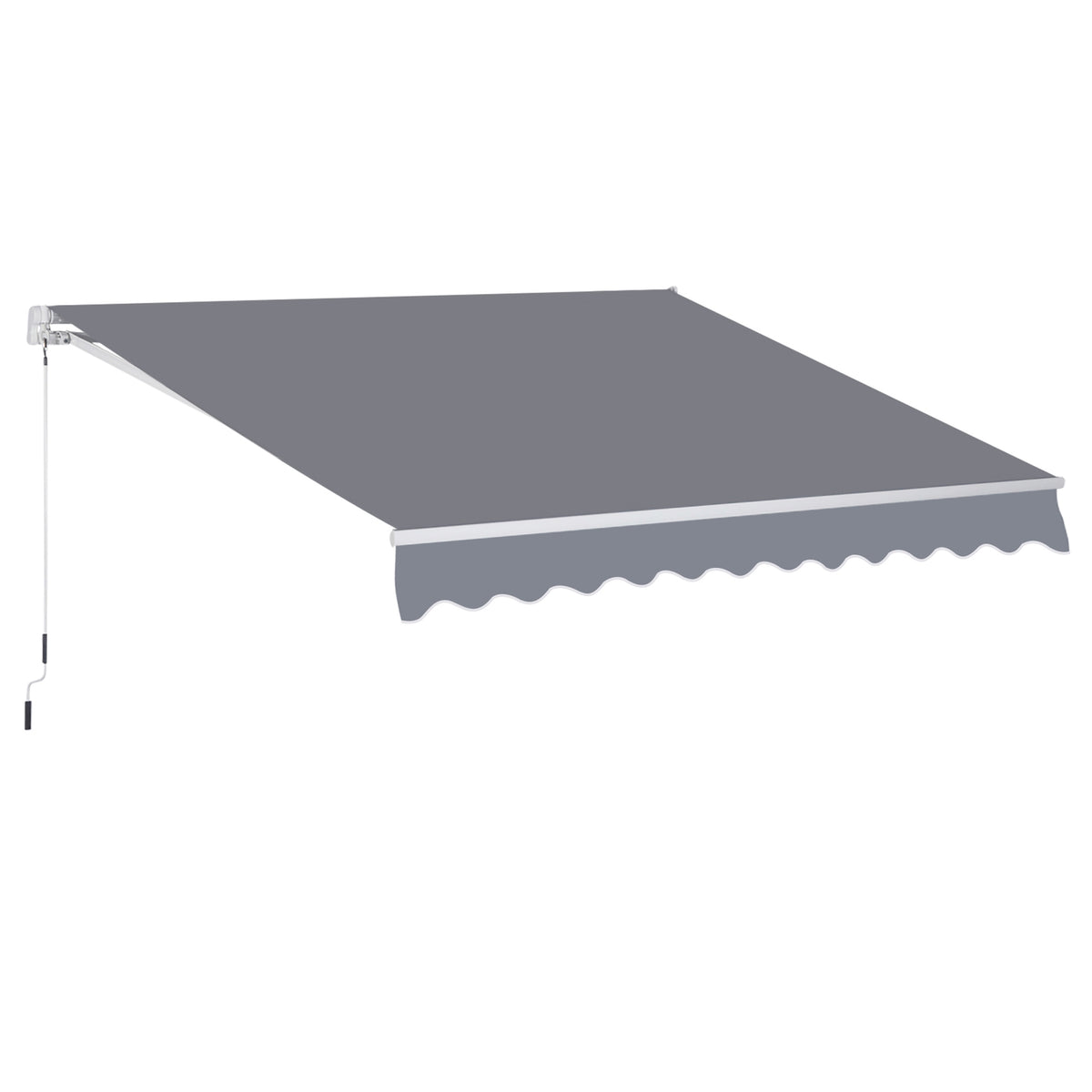 Awning Folding Arm Awning Sun Protection For Balcony, Uv Protection, Grey, 2.95X2.5M