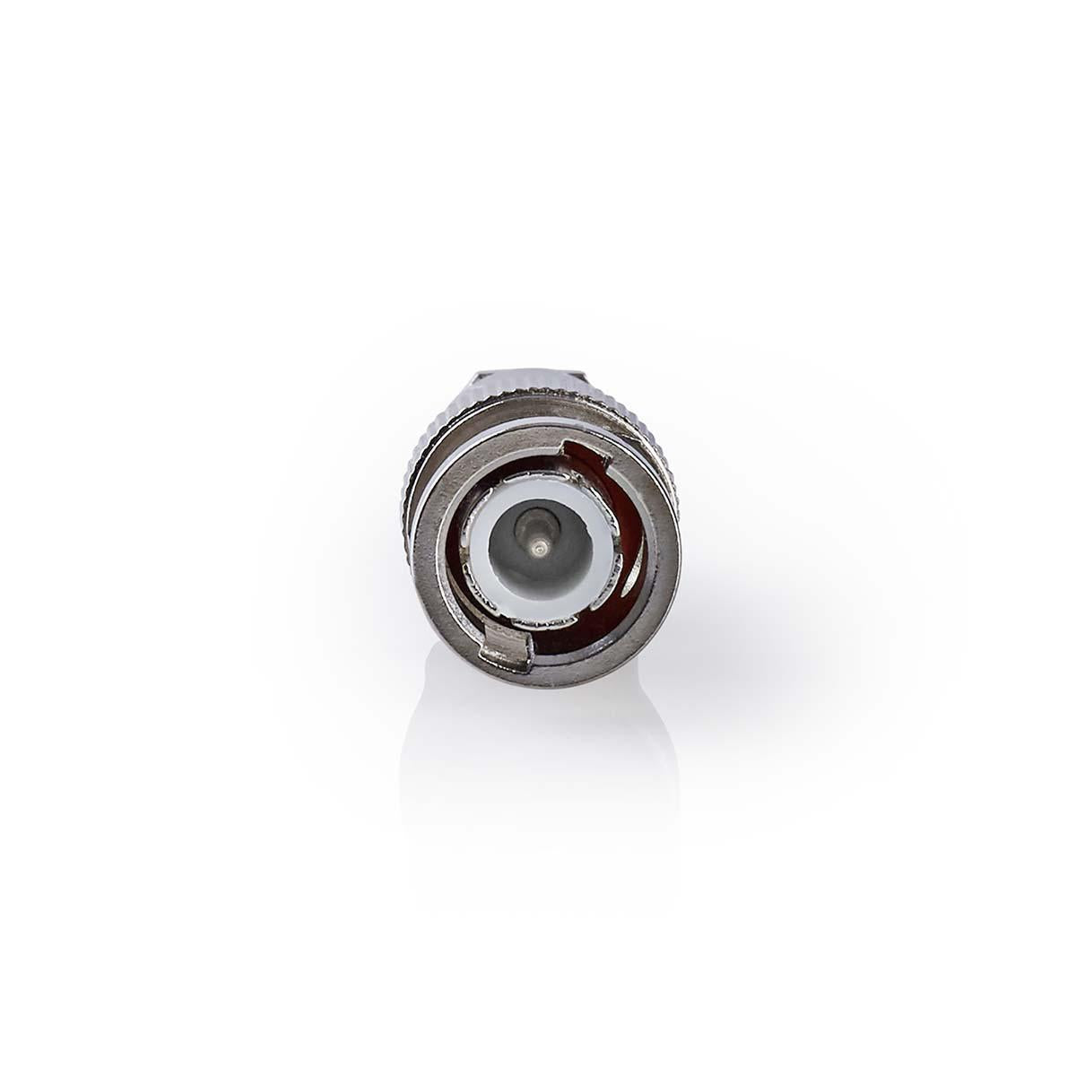 BNC Connector | Straight | Male | Nickel Plated | 50 Ohm | Twist-on | Cable input diameter: 5.0 mm | Steel | Silver | 25 pcs | Polybag