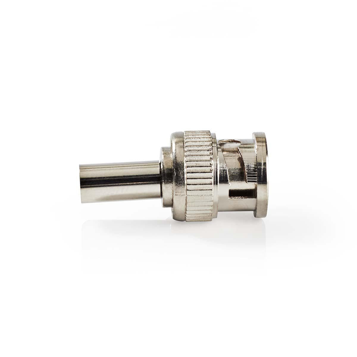 BNC connector | Straight | Male | Nickel plated | 50 Ohm | Shrink | Cable input diameter: 6.0 mm | Steel | Silver | 25 pcs. | Envelope