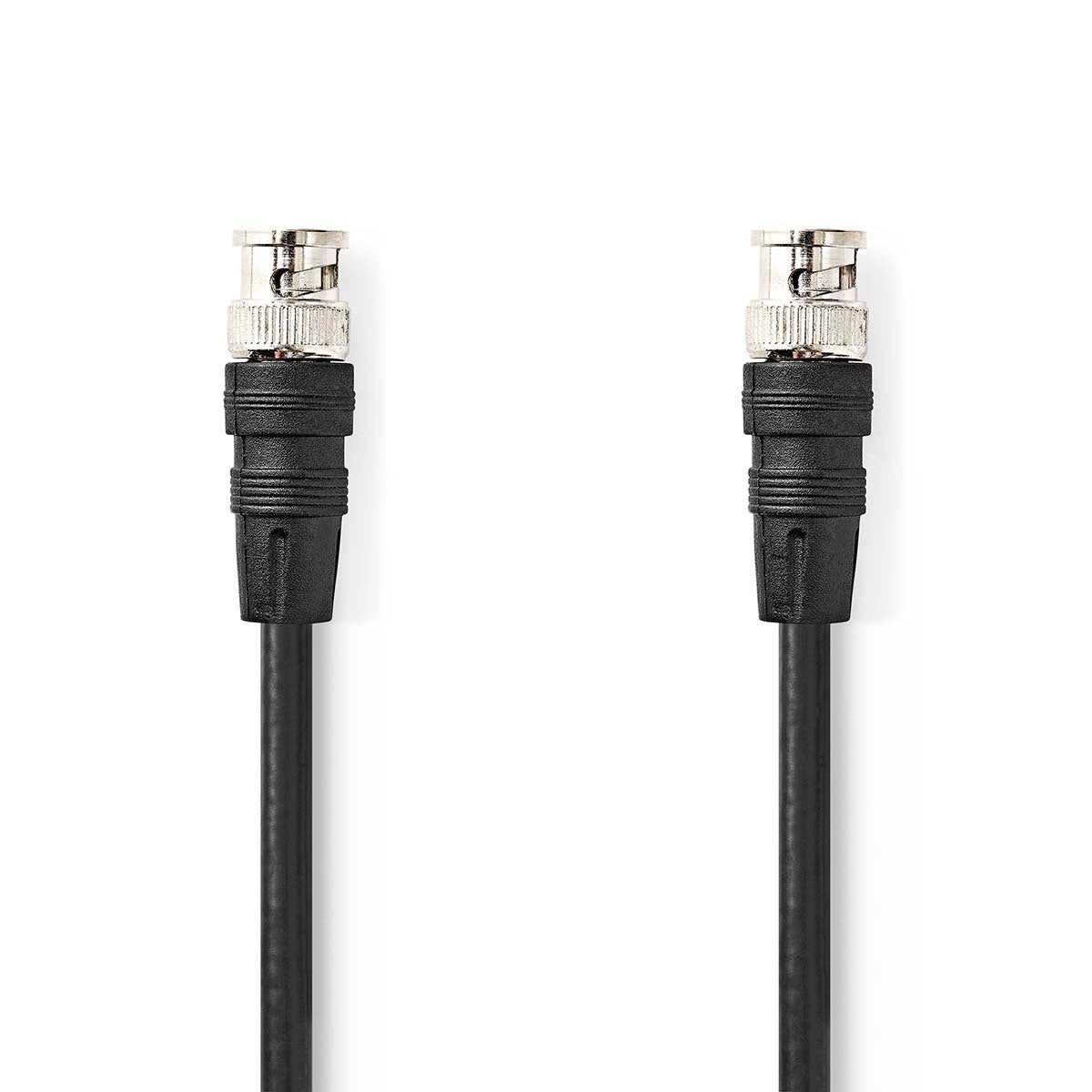 BNC video cable | BNC Male | BNC Male | Nickel Plated | 75 Ohm | 3.00 m | Round | PVC | Black | Envelope