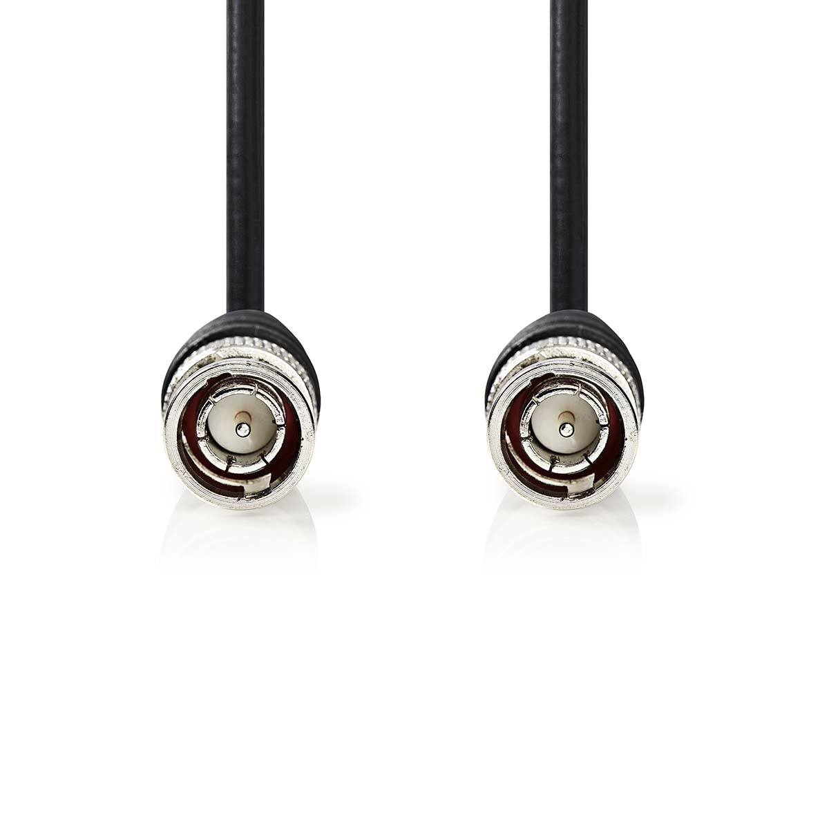 BNC video cable | BNC Male | BNC Male | Nickel Plated | 75 Ohm | 5.00 m | Round | PVC | Black | Label
