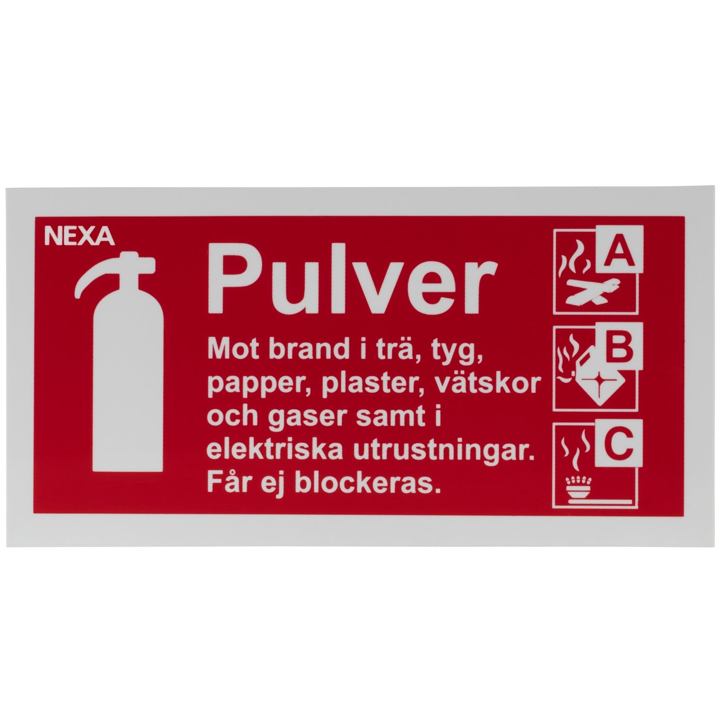 BSP-1020 Sign for powder fire extinguisher