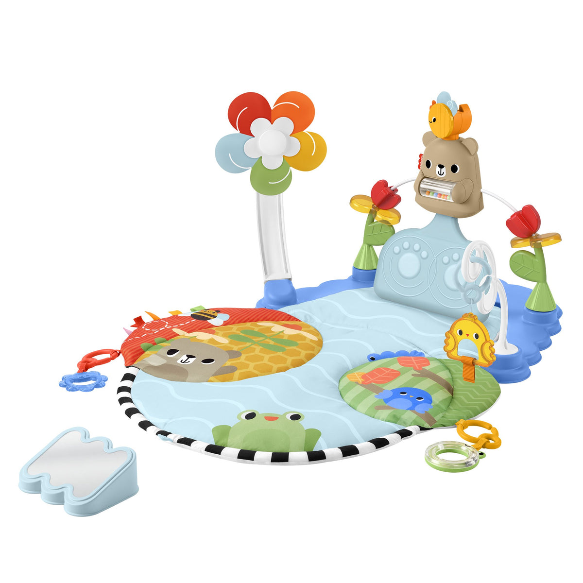 Baby Activity Gym with Kick-Activated Mobile and Mirror