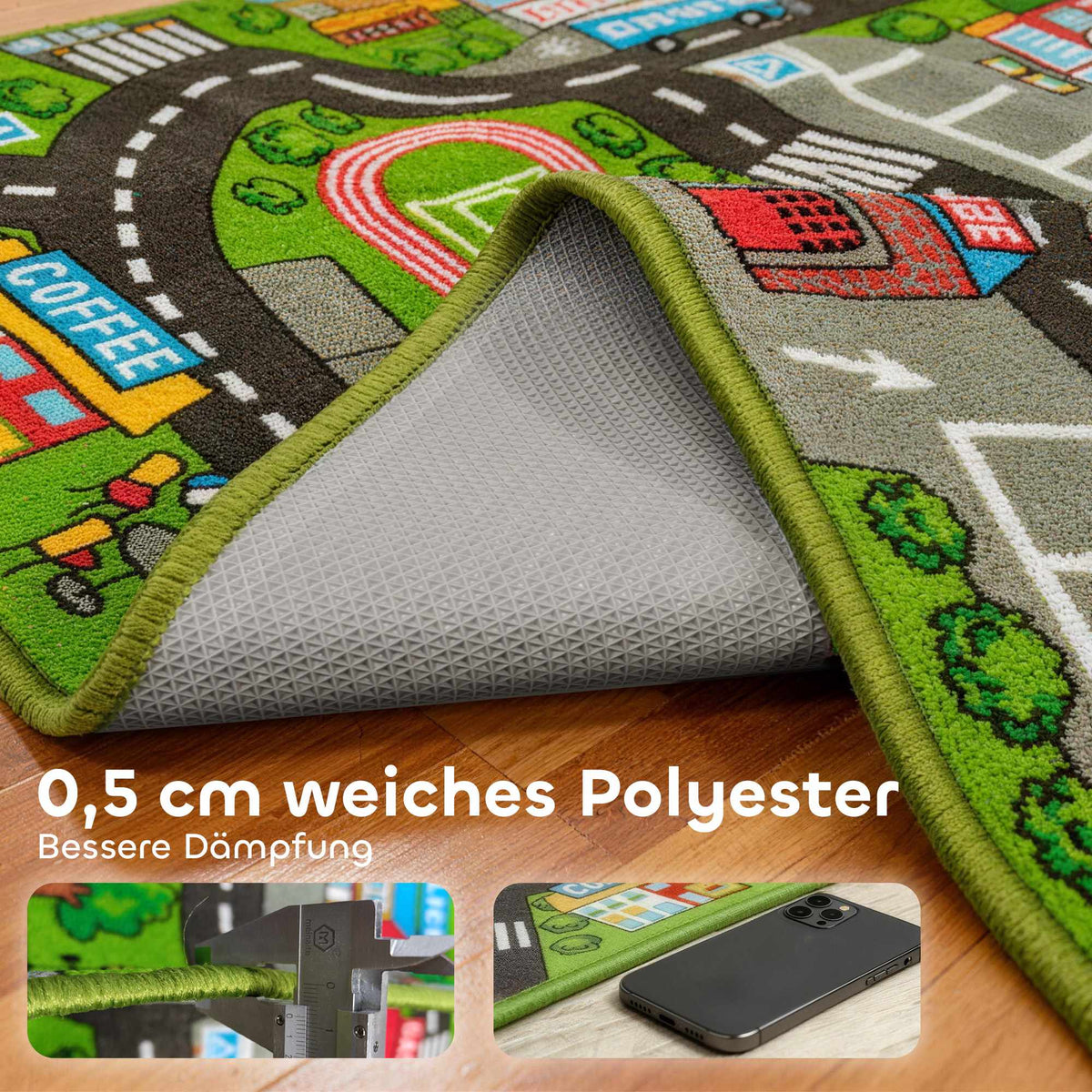 Baby Play Mat 160x100cm, Non-Slip City Design