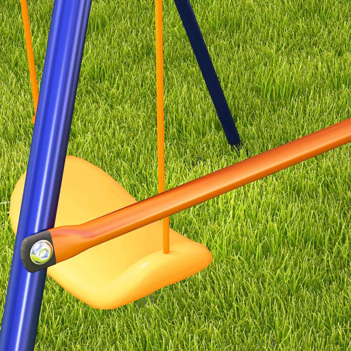Baby Swing Football Goal Basketball Hoop 3-8 Years Steel Dark Blue