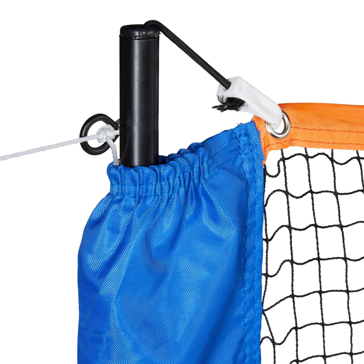Badminton net with adjustable height