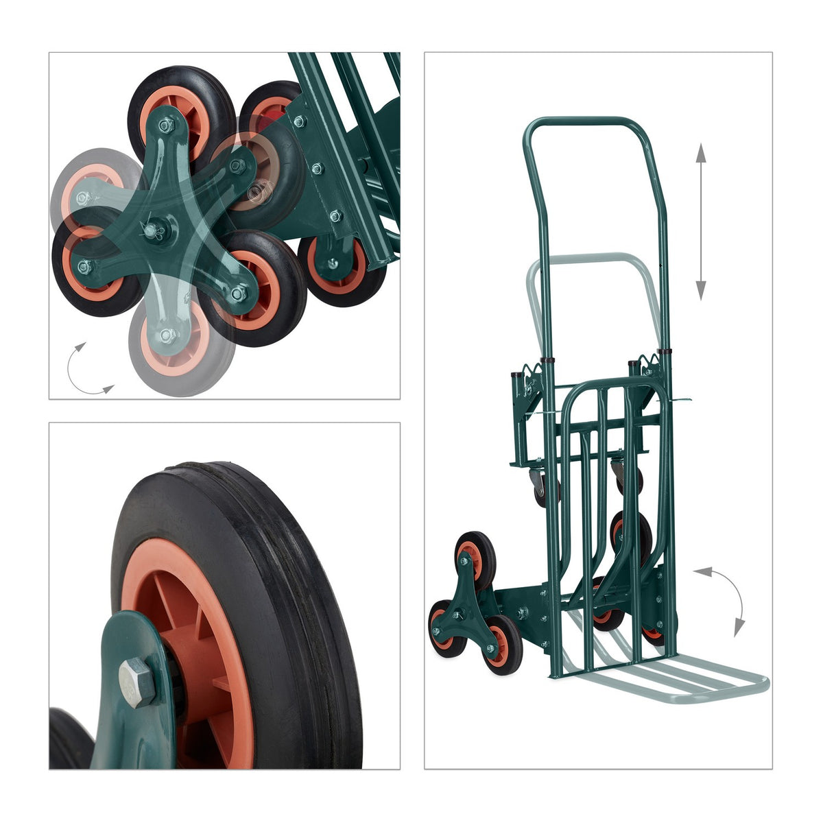 Bag truck stair climber green