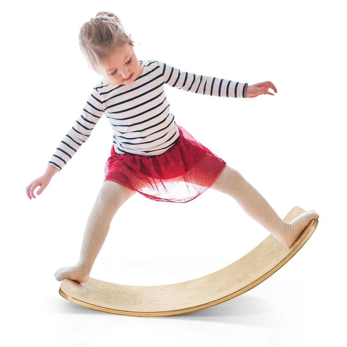 Balance Board, Birch Wood Wobble Toy 35 x 15.5 in