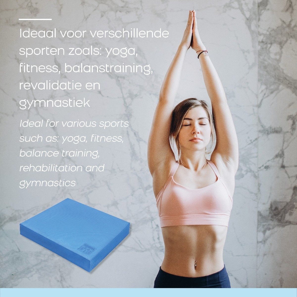 Balance Pad for Yoga & Fitness, Pink, 38x32.5x6 cm