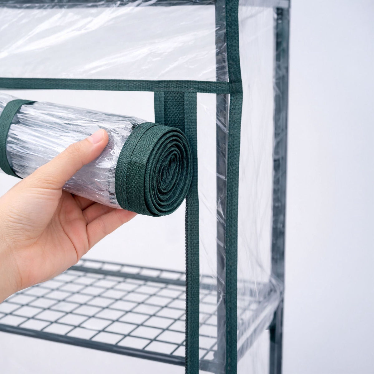 Balcony Greenhouse with PVC Film, 3-Tier Propagator